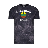 Cloud Black lucky lithuanian irish flag shamrock leaf st patricks day Vintage Tee - linhVisuals
