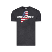 Vintage Black made in maine american flag funny patriotic state lover gift Vintage Tee - linhVisuals
