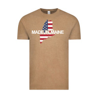 Vintage Coffee made in maine american flag funny patriotic state lover gift Vintage Tee - linhVisuals
