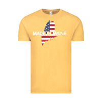 Vintage Mustard made in maine american flag funny patriotic state lover gift Vintage Tee - linhVisuals