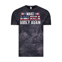 Cloud Black make america godly again american flag letters christian quote Vintage Tee - linhVisuals