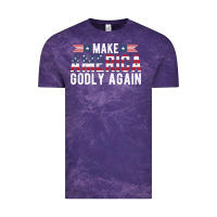Cloud Purple make america godly again american flag letters christian quote Vintage Tee - linhVisuals