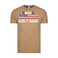 Vintage Coffee make america godly again american flag letters christian quote Vintage Tee - linhVisuals