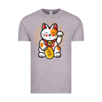 Vintage Zinc maneki neko lucky cat money feline japanese good luck charm kitten gif Vintage Tee - linhVisuals