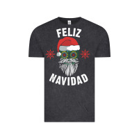 Vintage Black mexican christmas sugar skull feliz navidad spanish speaking xmas gift Vintage Tee - linhVisuals