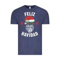 Vintage Denim mexican christmas sugar skull feliz navidad spanish speaking xmas gift Vintage Tee - linhVisuals