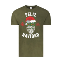 Vintage Olive mexican christmas sugar skull feliz navidad spanish speaking xmas gift Vintage Tee - linhVisuals