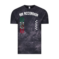 Cloud Black mexican flag air accordion music instrument lover gift Vintage Tee - linhVisuals