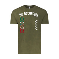 Vintage Olive mexican flag air accordion music instrument lover gift Vintage Tee - linhVisuals