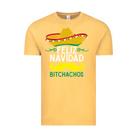 Vintage Mustard mexicans say feliz navidad bitchahos funny merry christmas sombrero Vintage Tee - linhVisuals