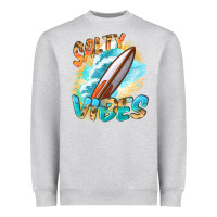 Heather Grey Salty vibes Heavyweight Sweatshirt - FaDigitalArtStudio