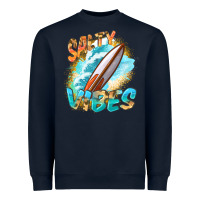 Navy Salty vibes Heavyweight Sweatshirt - FaDigitalArtStudio