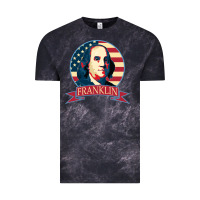 Cloud Black benjamin franklin Vintage Tee - linhVisuals