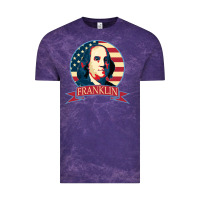 Cloud Purple benjamin franklin Vintage Tee - linhVisuals