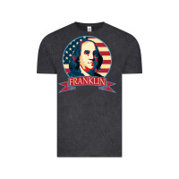 Vintage Black benjamin franklin Vintage Tee - linhVisuals