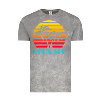 Cloud Rock miami 80s sunset Vintage Tee - linhVisuals