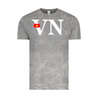 Cloud Rock Vietnam Flag and Country Initials Vintage Tee - linhVisuals