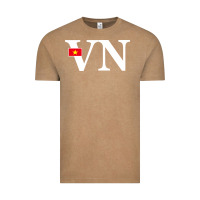 Vintage Coffee Vietnam Flag and Country Initials Vintage Tee - linhVisuals