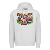 Dove Grey on the hunt truck Premium Hoodie - FaDigitalArtStudio