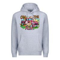 Heather Grey on the hunt truck Premium Hoodie - FaDigitalArtStudio