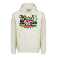 Oatmeal Heather on the hunt truck Premium Hoodie - FaDigitalArtStudio