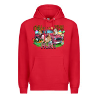 Red on the hunt truck Premium Hoodie - FaDigitalArtStudio