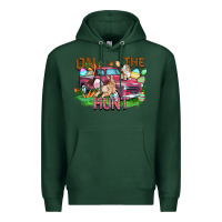 Sports Green on the hunt truck Premium Hoodie - FaDigitalArtStudio