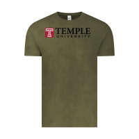 Vintage Olive The temple university Vintage Tee - linhVisuals