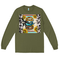 Army Green ocd with cow Long Sleeve Tee - TumblerDesignByShophia