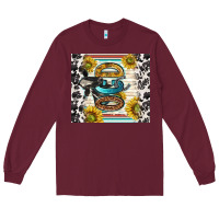 Burgundy ocd with cow Long Sleeve Tee - TumblerDesignByShophia