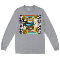 Heather Grey ocd with cow Long Sleeve Tee - TumblerDesignByShophia