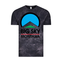 Cloud Black Big Sky Montana Champion Vintage Tee - linhVisuals