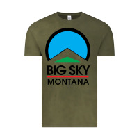 Vintage Olive Big Sky Montana Champion Vintage Tee - linhVisuals