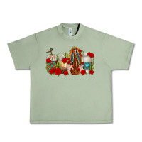 Oil Green Lady of Guadalupe Coffee Cups Urban Heavy Tee - texasbilliewilder