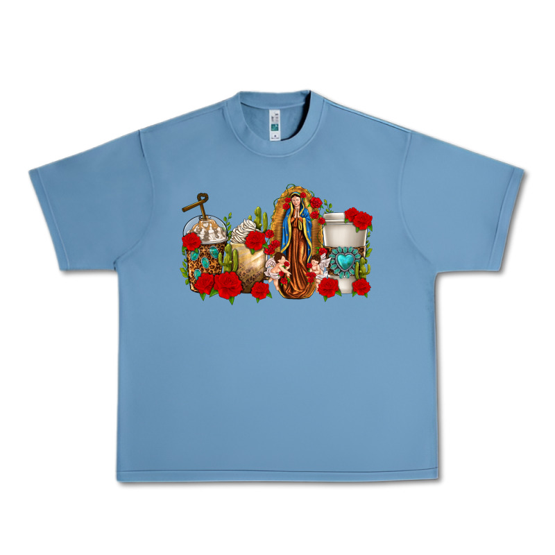 Lady Of Guadalupe Coffee Cups Urban Heavy Tee by texasbilliewilder | Teevron