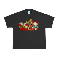 Pigment Black Lady of Guadalupe Coffee Cups Urban Heavy Tee - texasbilliewilder