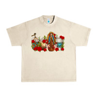 Sandshell Lady of Guadalupe Coffee Cups Urban Heavy Tee - texasbilliewilder