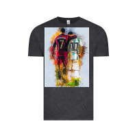 Vintage Black messi and ronaldo Vintage Tee - linhVisuals