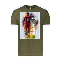 Vintage Olive messi and ronaldo Vintage Tee - linhVisuals