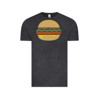 Vintage Black vintage burger print Vintage Tee - linhVisuals