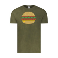 Vintage Olive vintage burger print Vintage Tee - linhVisuals