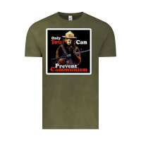 Vintage Olive only you can prevent communism Vintage Tee - linhVisuals