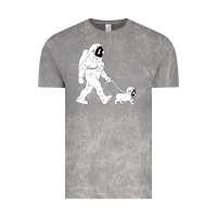Cloud Rock walking the dog astronaut Vintage Tee - linhVisuals