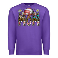 Purple volleyball mom Premium Sweatshirt - SublimationCraftShop