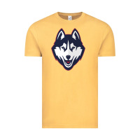 Vintage Mustard wolf head tshirt Vintage Tee - linhVisuals
