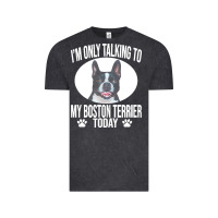 Vintage Black boston terrier t  shirtfunny boston terrier dog gift i m only talking Vintage Tee - linhVisuals