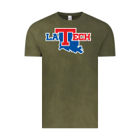 Vintage Olive louisiana tech bulldogs Vintage Tee - linhVisuals