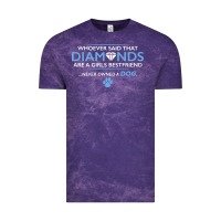Cloud Purple whoever said that diamonds are a girls best friend never owned a dog Vintage Tee - linhVisuals