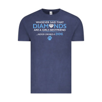 Vintage Denim whoever said that diamonds are a girls best friend never owned a dog Vintage Tee - linhVisuals