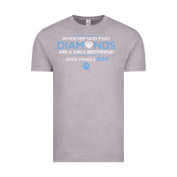 Vintage Zinc whoever said that diamonds are a girls best friend never owned a dog Vintage Tee - linhVisuals